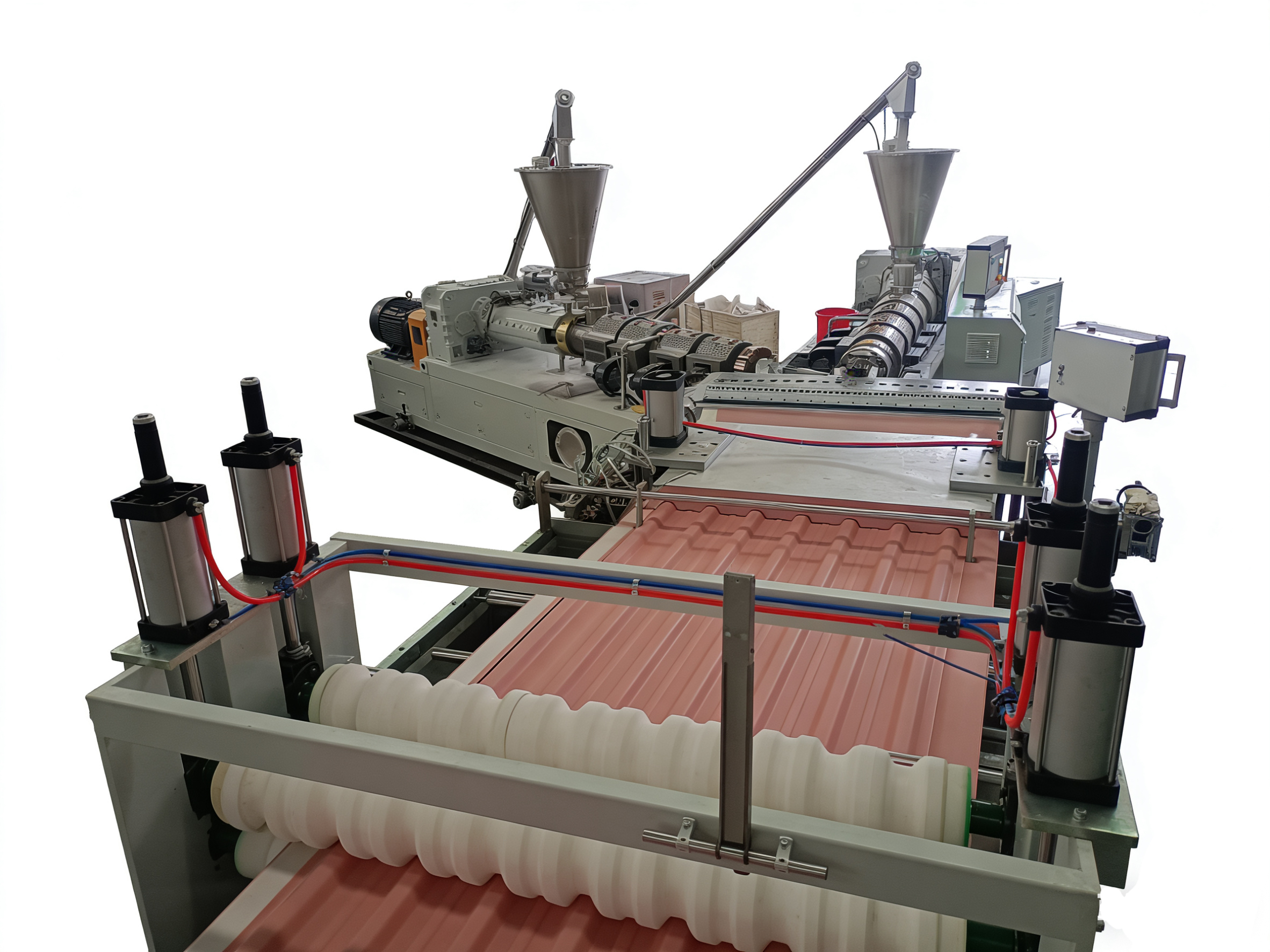 PVC三层梯形瓦生产线